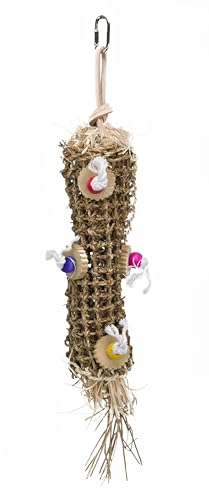 Penn-Plax Bird-Life Natural Seagrass Weave Kabob - Climbing, Hanging, Chewing Bird Toy - for Medium to Large Sized Birds - 21’’H