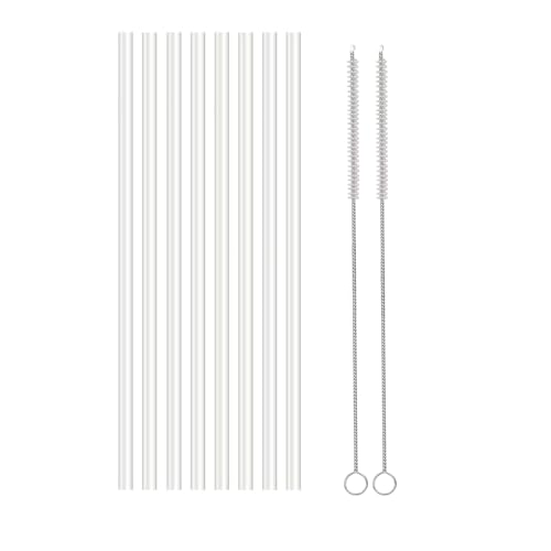 Popote de Repuesto - Paquete de 8 Piezas Pajitas Reutilizables Transparentes de Plástico Inodora para Stanley 40oz con 2 Cepillos de Limpieza