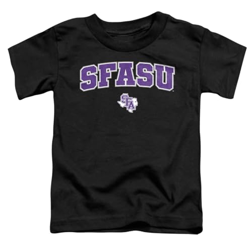 LOGOVISION Stephen F. Austin State University Arch Logo Black Kids T Shirt (2) for Toddler Boys and Girls, Black