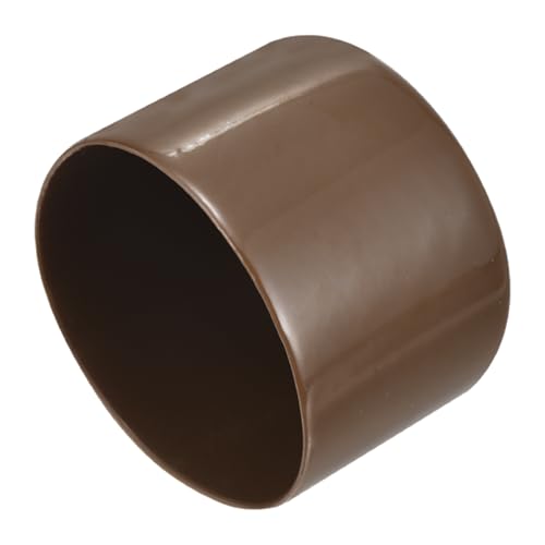 Image of uxcell 4pcs Rubber End Caps 59mm(2 5 /16 inch) ID Vinyl Round Tube Bolt Cap Cover Screw Thread Protectors Brown, 40mm Height