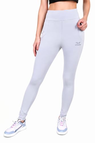 Image of Women High Waist 4-Way Stretchable Ankle Length Jeggings | Soft Lycra Gym Yoga Workout Tights for Women