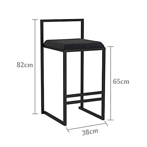 Set de 2 tabourets de bar en métal avec assise rembourrée confortable