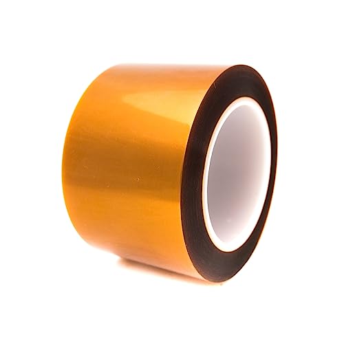 Image of Bertech Double Sided Polyimide Tape, 1 Mil Thick, 3 Inches Wide x 36 Yards Long, Silicone Adhesive on Both Sides, 3 Inch Core, RoHS and REACH Compliant