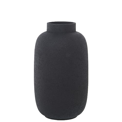 Vase en céramique noir de table texture sable pour valoriser vos fleurs - 2