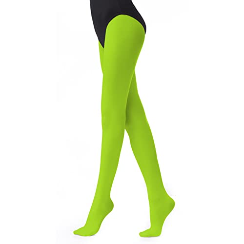 Image of UTTPLL Women's Run Resistant 80 Denier Tights Solid Color Dance Stockings Soft Semi Opaque Footed Pantyhose High Waist Tight