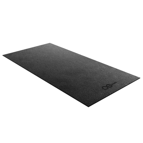 Cycleclub Bike Mat - UPGRADE to 6mm Thickness - 36' x 72' Exercise Bike Trainer Mat Stationary...