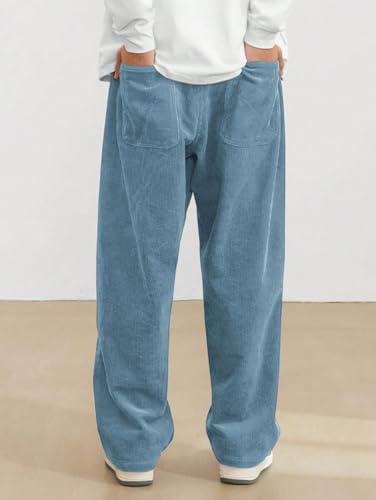 Image of ZAFUL Men's Corduroy Straight Leg Loose Fit Casual Pants