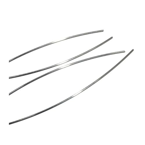 Alambre de acero para muelle 304 inoxidable, 0.4-2mm diámetro, 2/5m de largo, para interior y exterior, alambre de acero para muelle duro (plateado, 1.0mm)