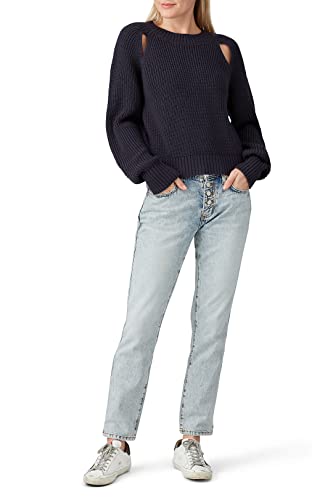 Image of VOX LUX Rent The Runway Pre-Loved Navy Slash Shoulder Sweater