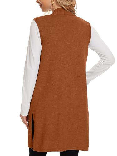 Image of Beautiful Nomad Sleeveless Cardigans for Women Long Sweater Vest