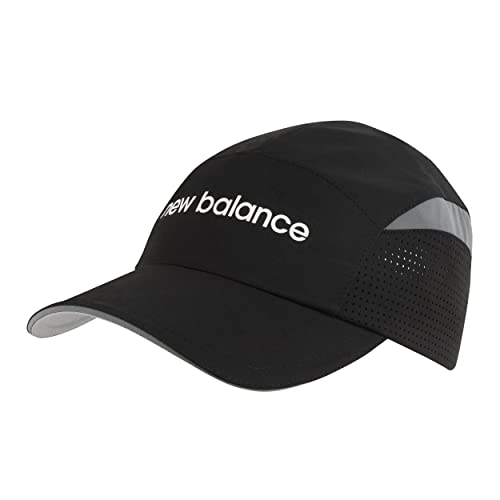 New Balance Men's And Women's 5 Panel Laser Performance Running Hat, One Size, Black #TOP7