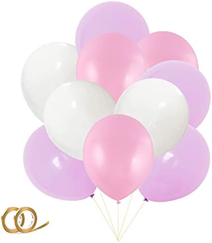 Red & White & Blue Balloons - Pack of 60 Latex Balloons with 2pc Ribbon for Birthday Party, Weddings, Anniversaries and Celebrations Party Decorations
