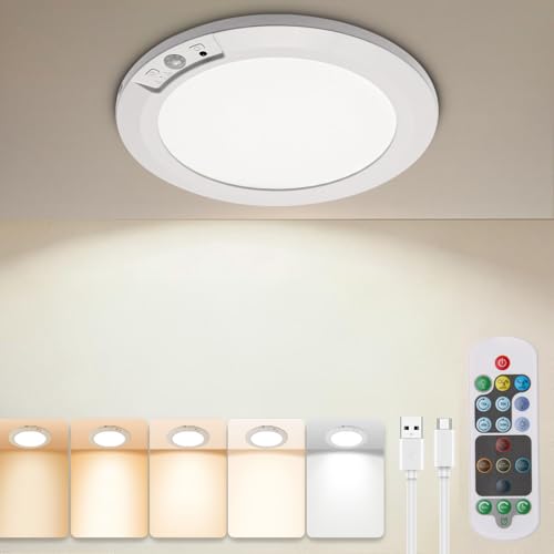 RAWNICE Rechargeable Motion Sensor Ceiling Light with Remote - image 1