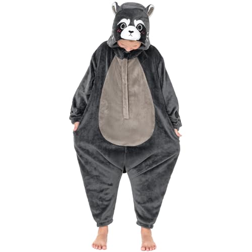 OLAOLA Raccoon Kids Onesie Cosplay Halloween Costume Girls Boys Pajamas