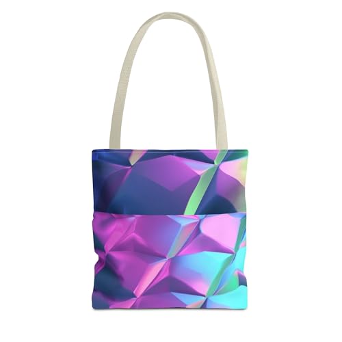 Iridescent Geometric Tote Bag - Stylish and Vibrant Carryall for Everyday Use