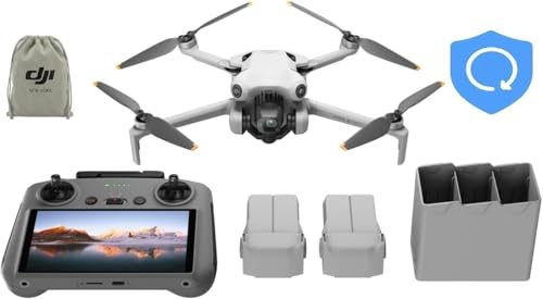 DJI Mini 4 Pro Fly More Combo Plus with DJI RC 2, (Including 1-Year DJI NYC Care Plan) Drones with...