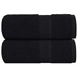 SKM Seiftücher 2 STK. Schwarz 30x30 cm 360 g/m² 100% Baumwolle,Heim & Garten , Haushaltswäsche , Handtücher,Schwarz,0.14KG,136944