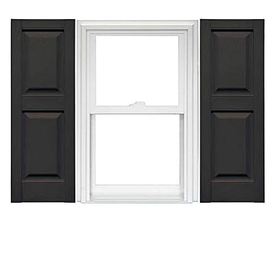 Mid America Raised Panel Vinyl Shutters (1 Pair) - 14.75 x 59 010 Musket Brown
