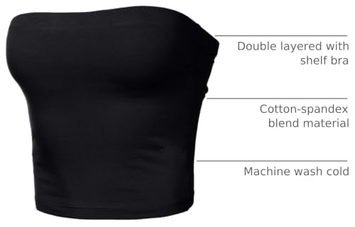 Image of Women's Shapewear Tube Tops Strapless Ruched Built-in Shelf Bra Casual