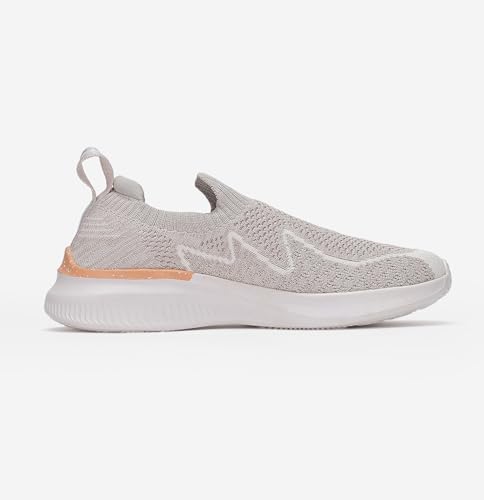 Image of XTEP Running Shoes for Women Breathable Knitted Pull On Sports Walking Shoes Lightweight Casual Sneakers