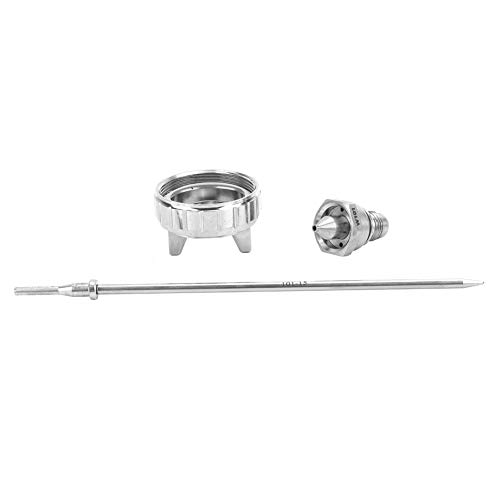 Image of Spray Nozzle Set, Stainless Steel Aircap Nozzle Needle Tip Accessories Compatible with W101 Pneumatic Spray Guns for Professional Painting and Finishing