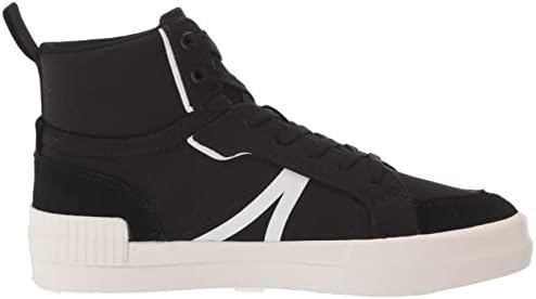 Lacoste mens L004 Mid Sneaker, Black/White, 10 US | Image 5