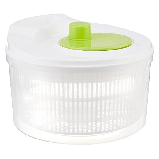 Greenco Easy Spin Manual Salad Spinner, 4 -Quart