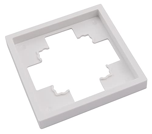 McPower 1-fach Rahmen | Shallow | Weiß Matt, Abdeckrahmen für Steckdosen und Schalter, modernes Design, einfache Montage