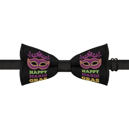 Mardi Gras Bow Tie for Men Adjustable Necktie Funny Tie Neck Ties for Weddings Party