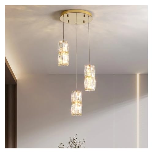 Lampe suspendue LED moderne plafonnier cristal de salle à manger salon