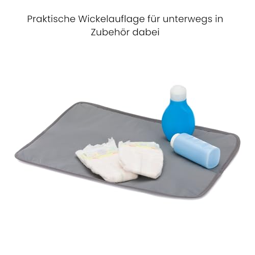 Fillikid Wickeltasche Teddy Big Exklusiv | Stilvolle Wickeltasche aus weichem Teddy-Material | Mit goldenen Details Wickelauflage, Schultertragegurt & Befestigungshaken für Kinderwagen & Buggys