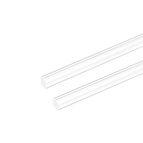 Image of uxcell Acrylic Square Rod,6mmx6mmx20inch Clear Plastic Rod Solid PMMA Bar 2pcs