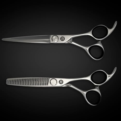 Saki Shears Tanto - Professional 6.5" Hair Cutting Scissors Set Includes Thinning Shears and Leather Case - Image 4