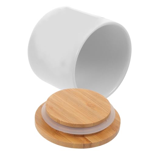 Tarro Cerámico Hermético para Café con Tapa de Madera