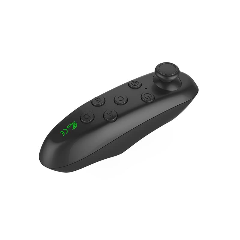 Controlador VR, mando a distancia inalámbrico Bluetooth para gamepad, disparador de cámara selfie, ratón inalámbrico, gafas 3D VR, mando a distancia para iPhone, Android, PC, TV Box (negro)