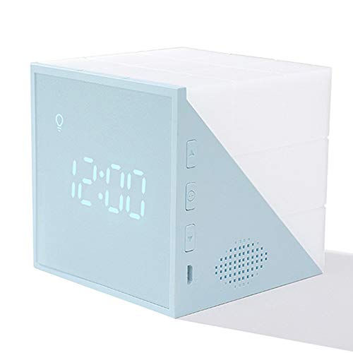 LED-Wecker Desktop-Digitale Zeitanzeige Sensor Luminous Variable 7 Farbe Multifunktions-Wecker-Nachtlichter,B