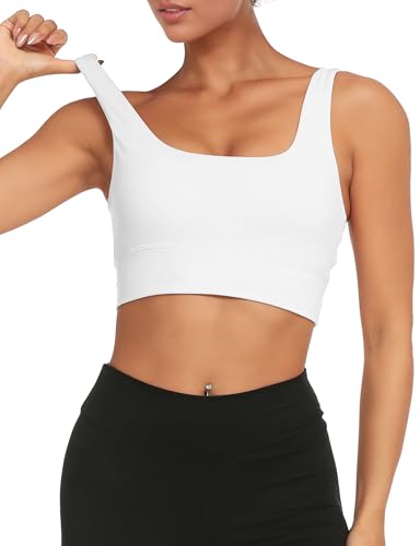 Sports Bras for Women, Light Support Push Up Sport Bra Workout Built in Bra Scoop Neck U Back Yoga Sports Bra4