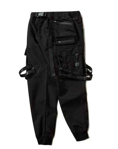 Niepce Inc Men's Japanese Streetwear Techwear Cargo Pants with Design