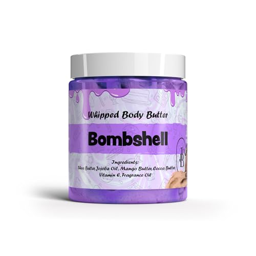 Jersey Botanical - Bombshell Whipped Body Butter 8oz. With Shea Butter Mango Butter Cocoa Butter Creamy Natural Smooth Long-lasting Intense Moisturizer