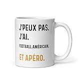 Mug je peux pas j'ai football américain et apéro drôle humour tasse apéro football américain