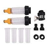 Kalokairi Wasserfilter Gartenschlauch 3/10.2 cm Transparent Easy-Clean Design mit ABS und PET...