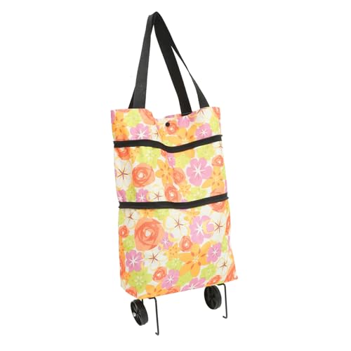 DECOMELODY Della Pieghevole Con Ruote Trolley Leggera Per e Bucato Capacità e Facile Trasporto