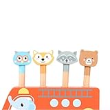 [AMUSEMENT SANS FIN] Vivez un plaisir sans fin avec le jouet pop-up Animal Bus et 4 animaux pop-up, stimulant l'imagination de votre enfant !