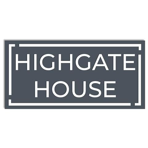 Print Maniacs Personalised House Sign 3D Door Sign Laser Cut Address Plaques Contemporary Modern Rectangle Door Numbers Cover