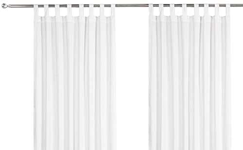 Livingroom Curtains 2 Panel Sets 50X108 Inch White,Bathroom Curtains,Bathroom Window Curtains,White 108 Inch Curtains,Cotton Curtains,Tab Top Curtains,White Cotton Curtains,White Panel Curtains #TOP6