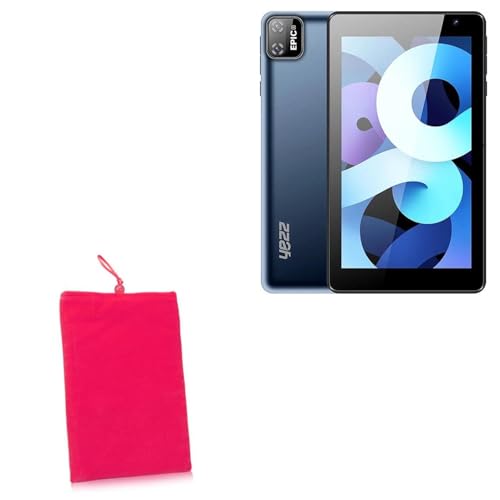 BoxWave Case Compatible with Yezz Epic 3 - Velvet Pouch, Soft Velour Fabric Bag Sleeve with Drawstring - Cosmo Pink