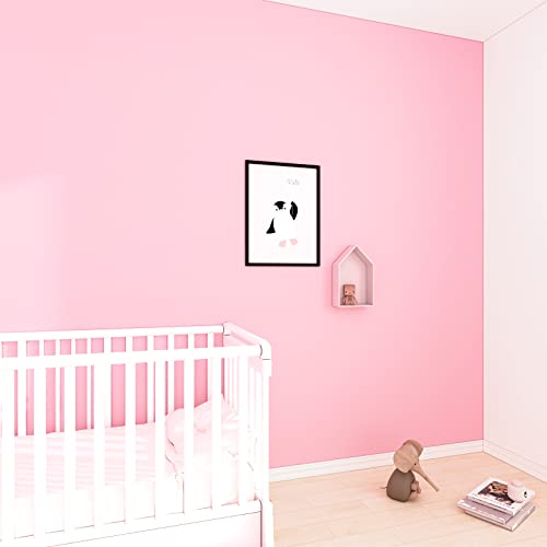 Decotalk Pink Wallpaper Peel and Stick Contact Paper for Cabinets Decorative SolidPink Wallpaper for Bedroom Girls Decorative 17.7x120inch Solid Color Vinyl Pink Contact Paper for Walls Removable