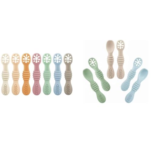PandaEar 13 Pack Silicone Baby Feeding Spoon