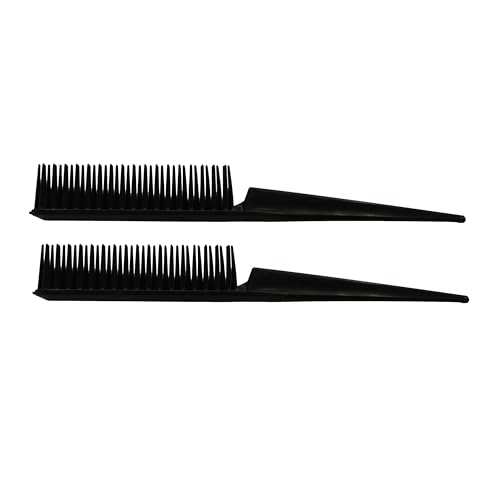 Amelia Beauty Products 3 Row Styler Brush, 7 in | Hair Styling Comb | Travel Hairbrush for women | Rat Tail Comb for Detangling (Black)