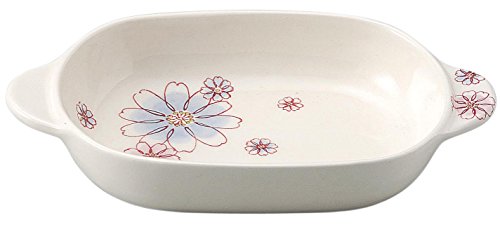 Banko Ware 14619 Oven-Safe Au Gratin Dish, Blue Marie, Diameter Approx. 8.7 inches (22 cm), Microwave Safe, Made in Japan